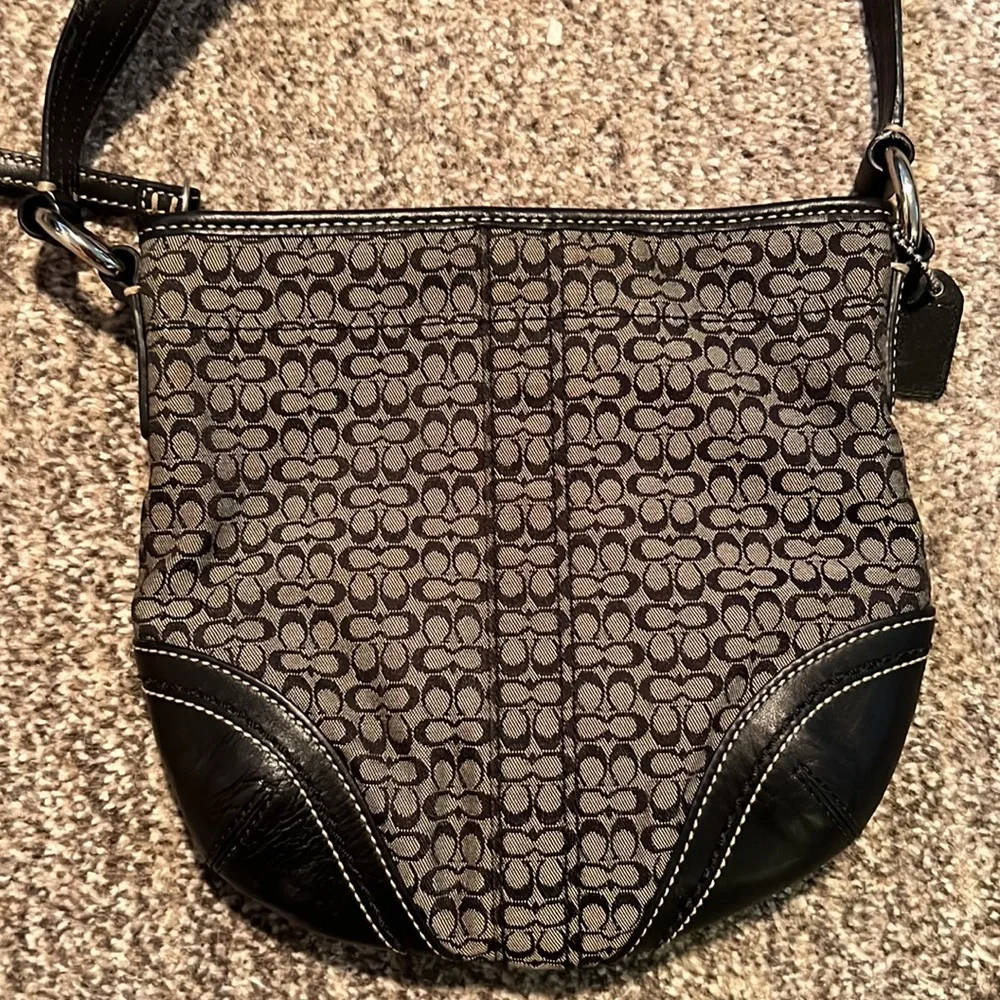 Coach Black and Gray Crossbody Bag